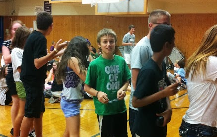 	 students standing in line